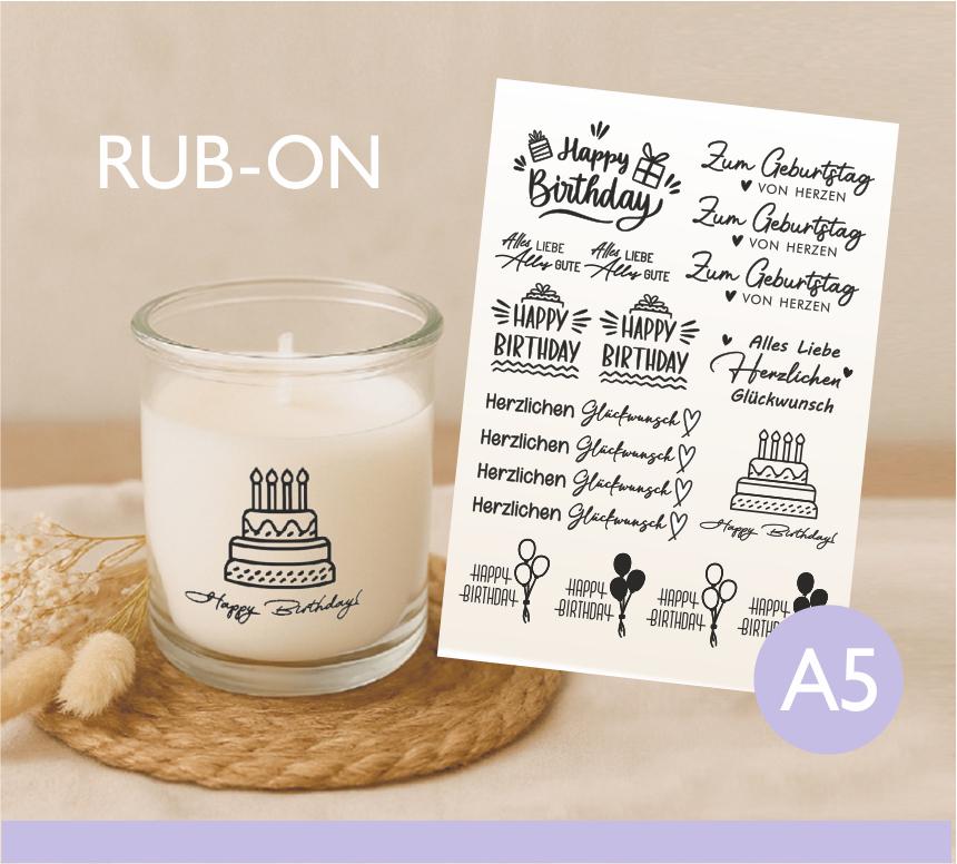 Rub-on Lass dich feiern