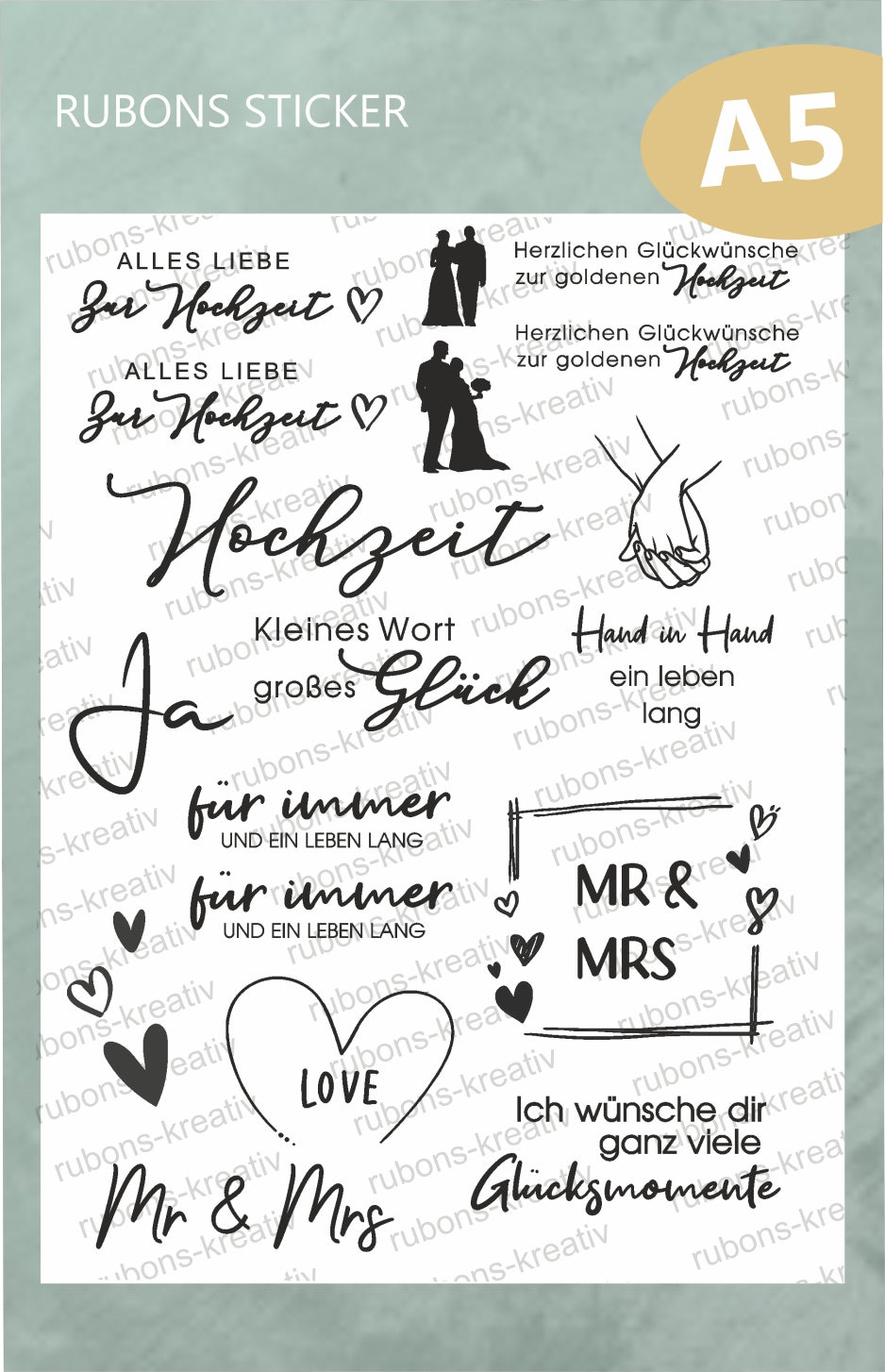 Zur Hochzeit Rubons Sticker