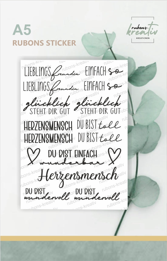 Lieblingsfreundin - Rub On Sticker