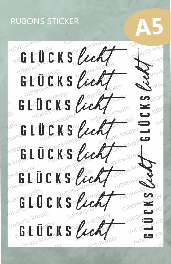 Glückslicht - Rub On Sticker