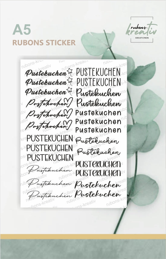 Pustekuchen Rub Ons Sticker Raysin keraflott