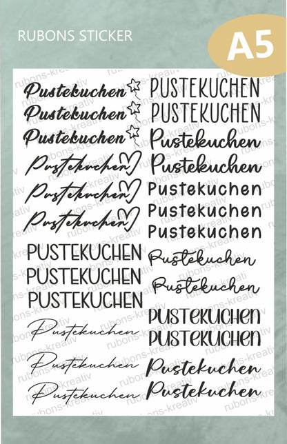 Pustekuchen Rub Ons Sticker Raysin keraflott