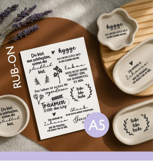 rub ons schöne Sprüche
