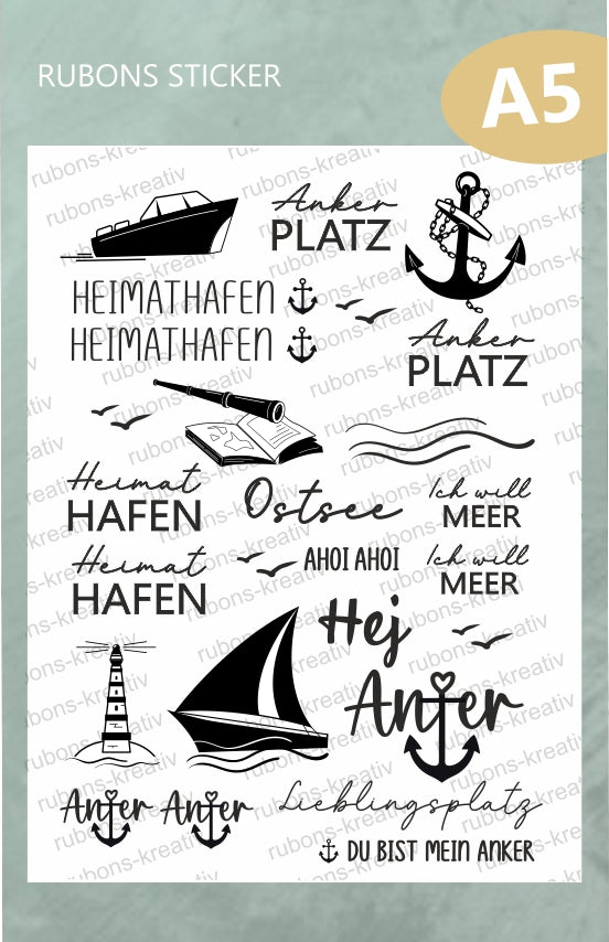 Rub Ons MARITIM Ankerplatz Sticker