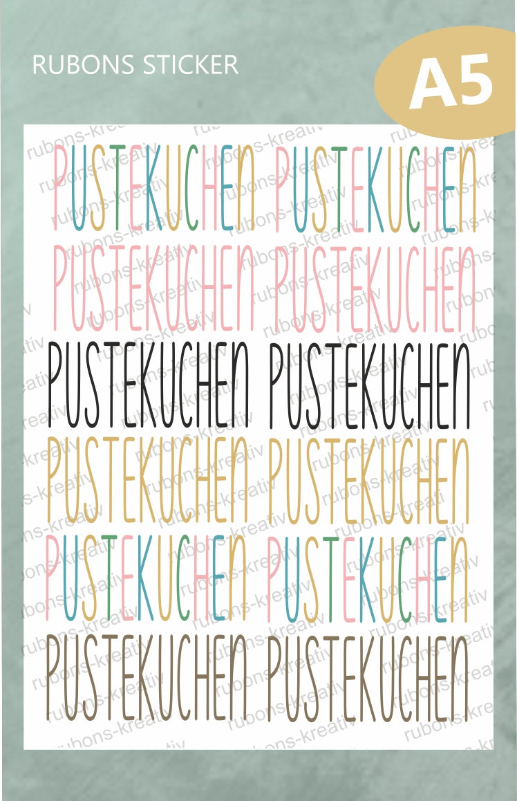 Pustekuchen Rub Ons Sticker