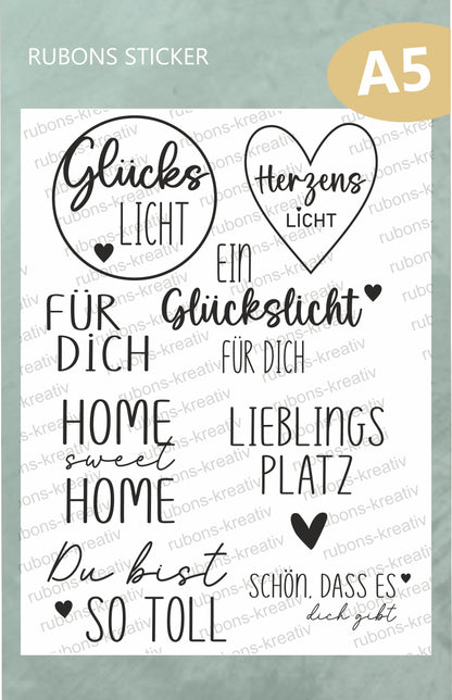 Glückslicht - Rub On Sticker