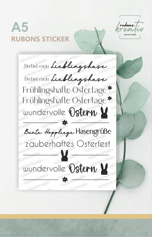 97# Ostern für Klötzchen Rub Ons Sticker