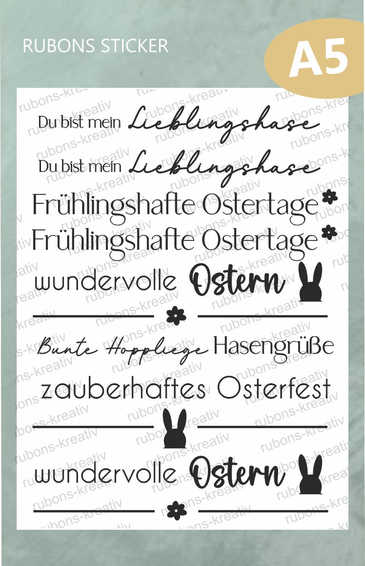 97# Ostern für Klötzchen Rub Ons Sticker