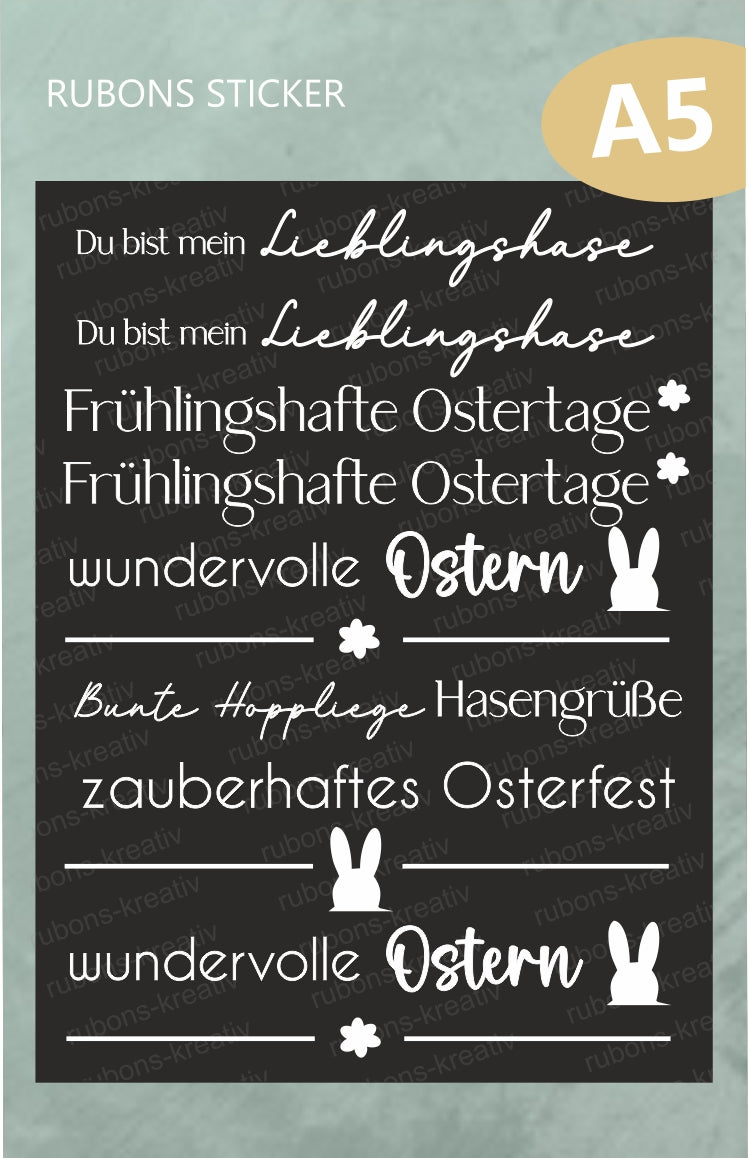 97# Ostern für Klötzchen Rub Ons Sticker