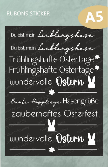 97# Ostern für Klötzchen Rub Ons Sticker