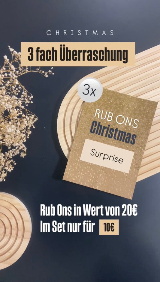 3 fach Rub Ons - SURPRISE CHRISTMAS