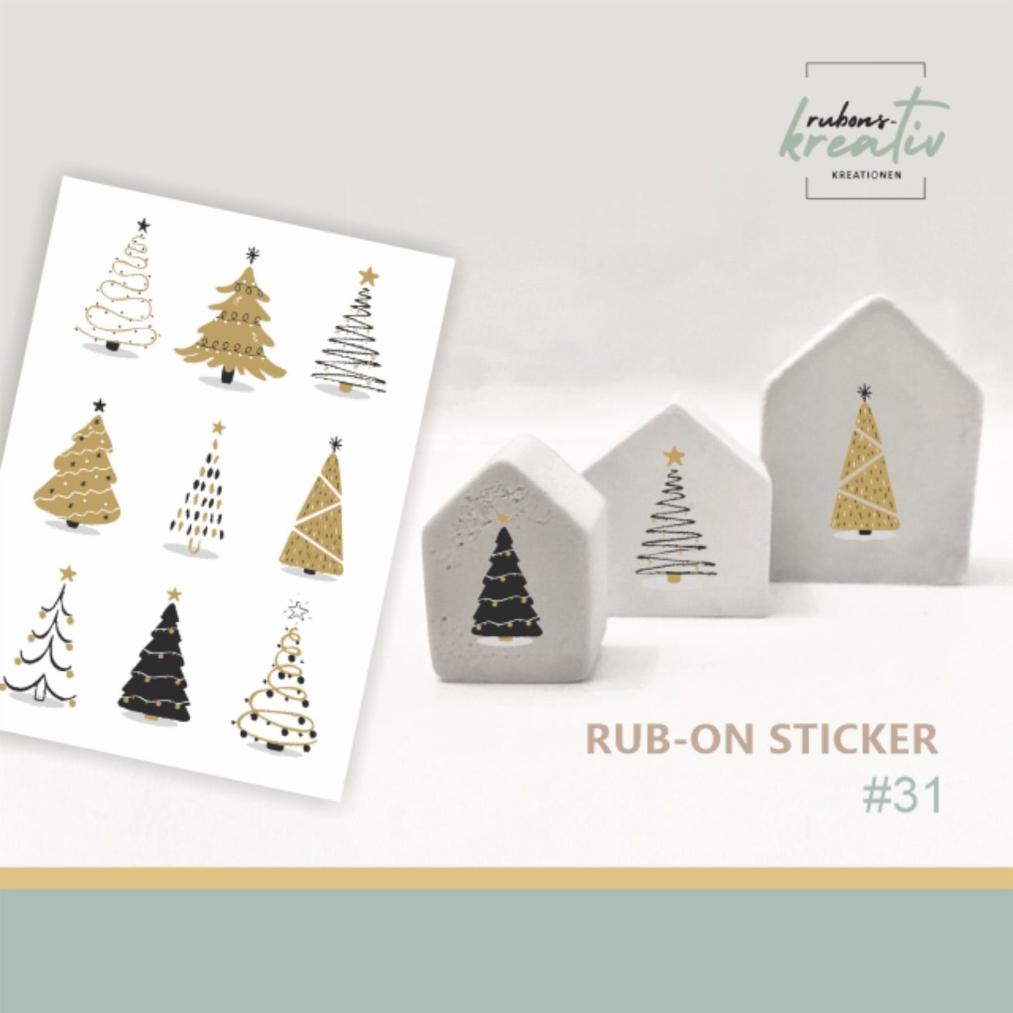 35# Weihnachtsfreude in Kugelform - rub ons sticker moderne aufkleber für Raysin, Keraflott