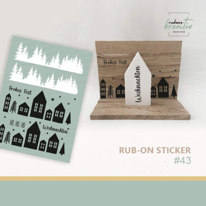 35# Weihnachtsfreude in Kugelform - rub ons sticker moderne aufkleber für Raysin, Keraflott