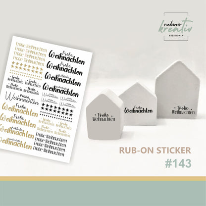 143# Weihnachten - randlose Rub On Sticker Adventzeit A5 für Raysin Keraflott