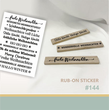 144# Weihnachten - randlose Rub On Sticker Adventzeit A5 für Raysin Keraflott