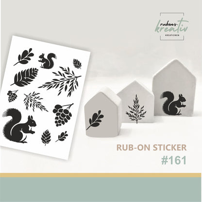 161# Herbst Rub-Ons Sticker Herbst - modern für Dekoration mit Raysin, Keraflott, Holz