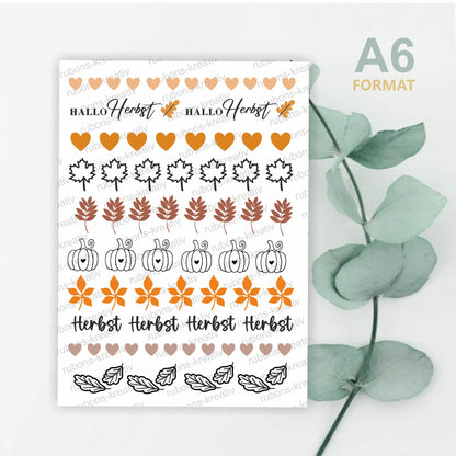 162# Herbstzeit  Rub-Ons Sticker Herbst - modern für Dekoration mit Raysin, Keraflott, Holz