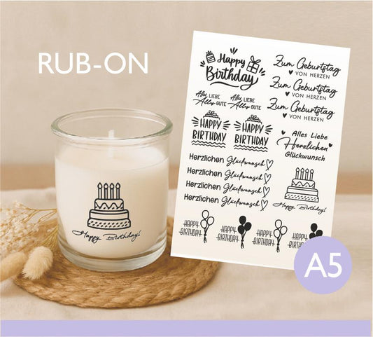 Rub-on Lass dich feiern