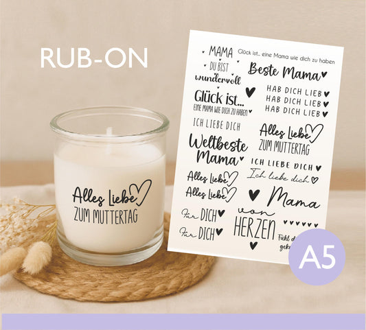 beste mama rub-on, rub on Sticker, beste Mama