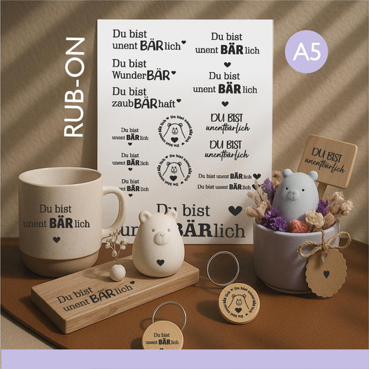 Rub-On Sticker unentBÄRlich“