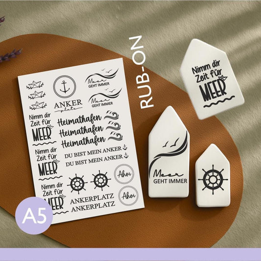 Rub-On Sticker A5 Meer geht immer“
