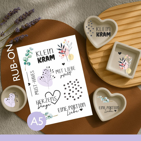 Rub-On Sticker A5 Klein Kram