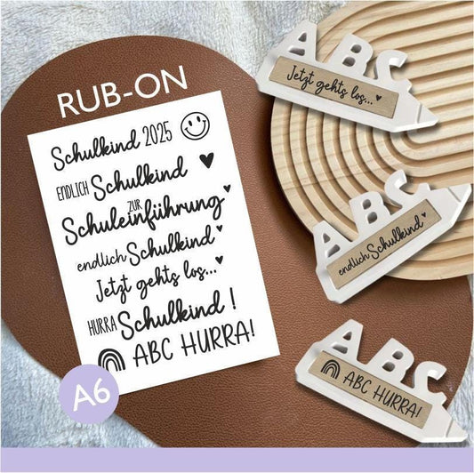Rub-On Einschulung 2025  Schulkind Aufkleber