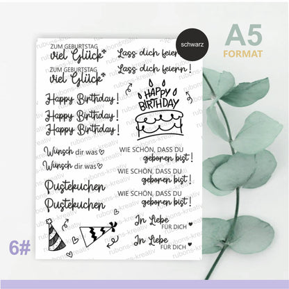 Rub-On Geburtstag, Restposten  50% Rabatt!