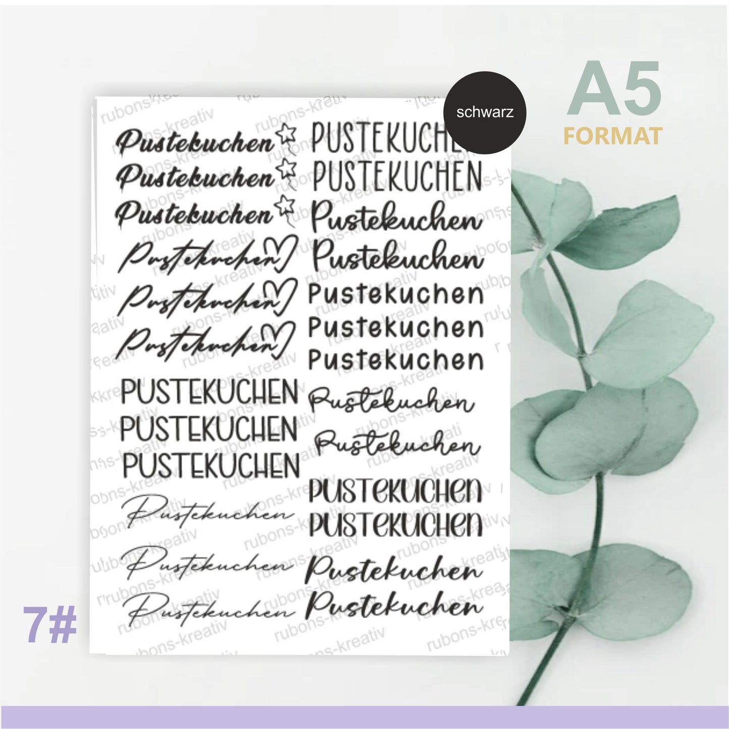 Rub-On Geburtstag, Restposten  50% Rabatt!