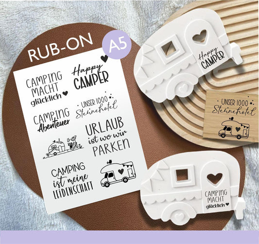 Rub-On Sticker "Campingliebe"