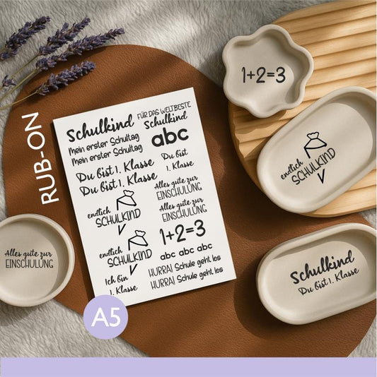 Rub-On Sticker Einschulung 1. Klasse
